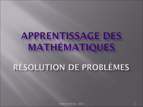 la rÃ©solution de problÃ¨mes