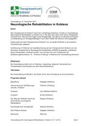 Neurologische Rehabilitation in Koblenz - Therapiezentrum Koblenz
