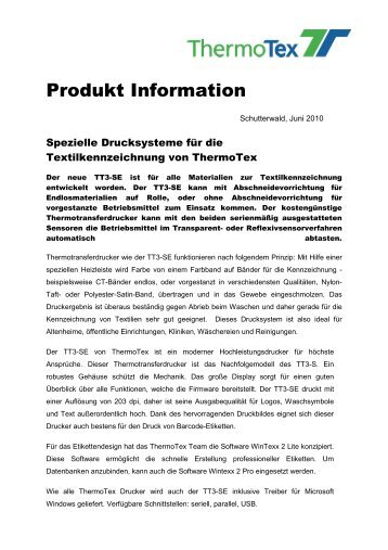 Produkt Information - ThermoTex