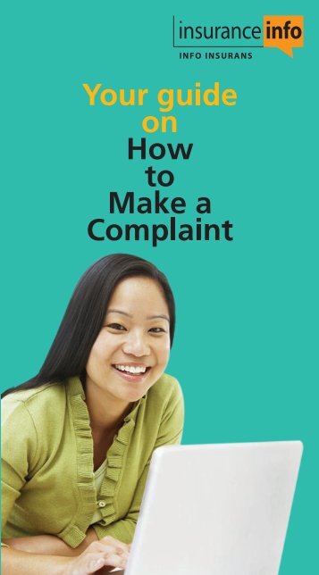 Download the booklet on making a complaint - InsuranceInfo