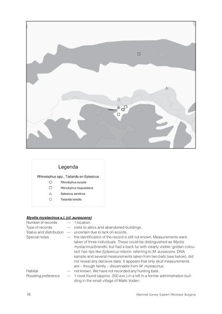 Mammal Survey Eastern Rhodopes Bulgaria - De Zoogdiervereniging