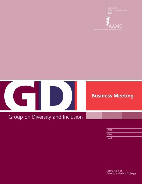 GDI Business Meeting - AAMC's member profile