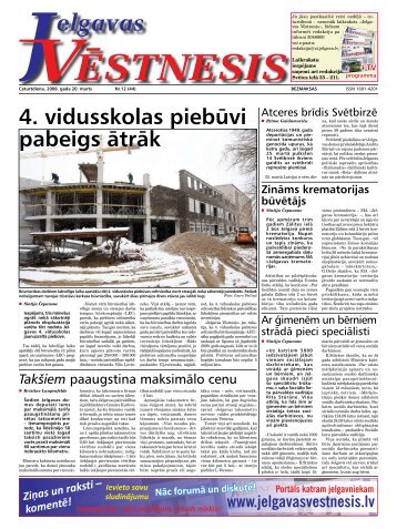2008. gada 20.marts. Nr.12(44) - Jelgavas VÄstnesis