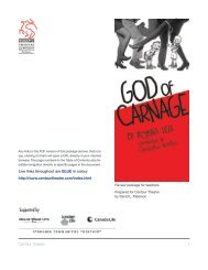 YASMINA REZA / God of Carnage Supported by - Centaur Theatre