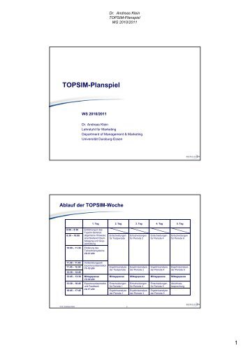 TOPSIM-Planspiel - Mercator School of Management