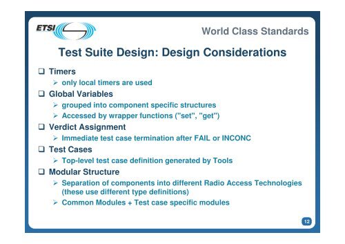 LTE test suites for UE conformance - TTCN-3