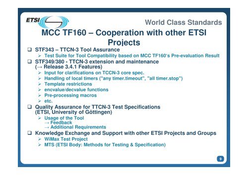 LTE test suites for UE conformance - TTCN-3