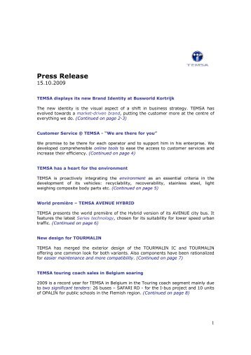 Press Release - Temsa.com