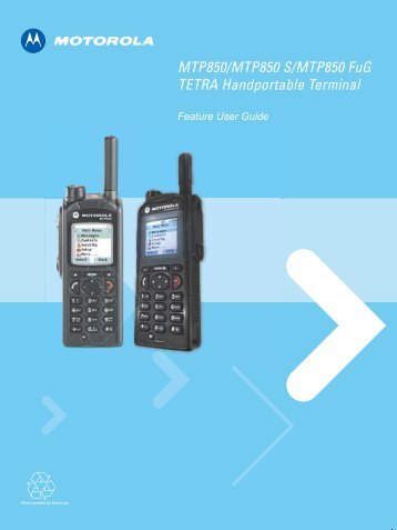 MTP850/MTP850 S/MTP850 FuG TETRA Handportable Terminal ...