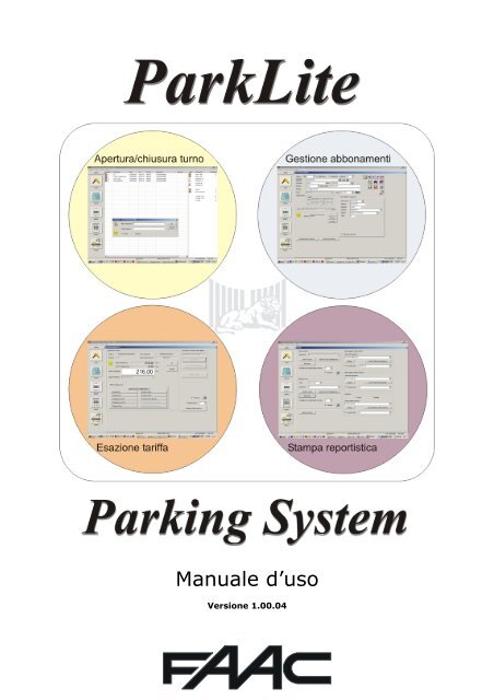 ParkLite - Manuale d'uso - Faac