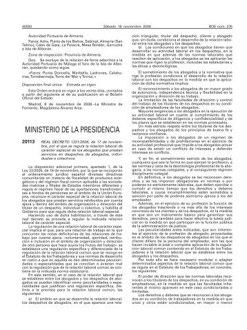 Real Decreto 1331/2006, de 17 de noviembre. - BOE.es