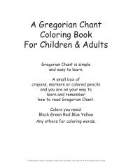 A Gregorian Chant Coloring Book For Children & Adults