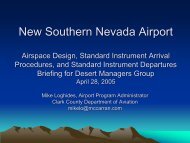 New Southern Nevada Airport Airspace Design, Standard ...