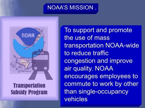Transit Subsidy Presentation - NOAA