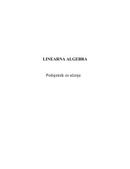 LINEARNA ALGEBRA Podsjetnik za ucenje - FESB