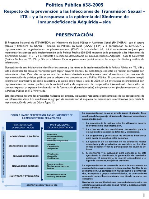 Politica Publica 638-2005 - Health Policy Initiative