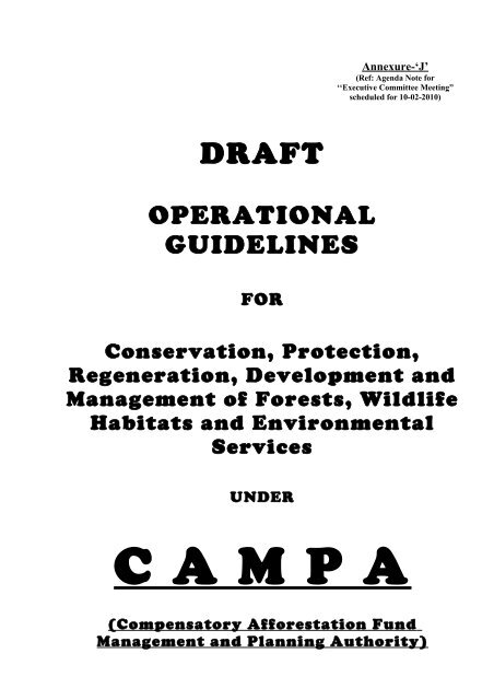 Operational Guidelines Page 1 - the official website of j&k forest ...