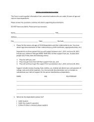 PROOF OF DEPENDENT(S) FORM This Form is used to gather ...
