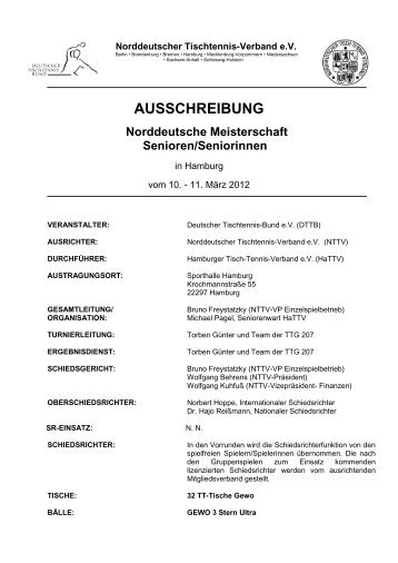 AUSSCHREIBUNG Norddeutsche Meisterschaft Senioren ...
