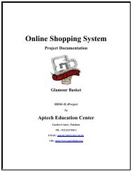 Online Shopping System - Aptech Computer Education