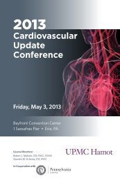 Cardiovascular Update Conference - CCEHS - UPMC.com