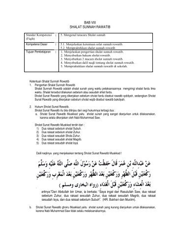 BAB VIII SHALAT SUNNAH RAWATIB - WordPress.com