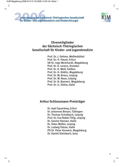 2006 - Sächsisch-Thüringische Gesellschaft für Kinder