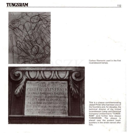 THE HISTORY OF TUNGSRAM 1896-1945 - MEK