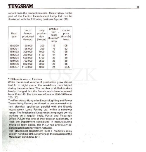 THE HISTORY OF TUNGSRAM 1896-1945 - MEK