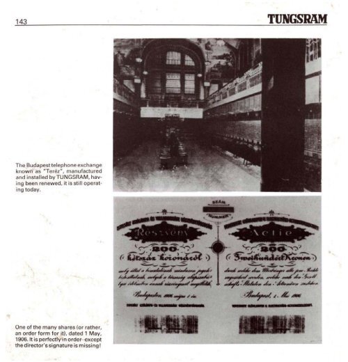 THE HISTORY OF TUNGSRAM 1896-1945 - MEK