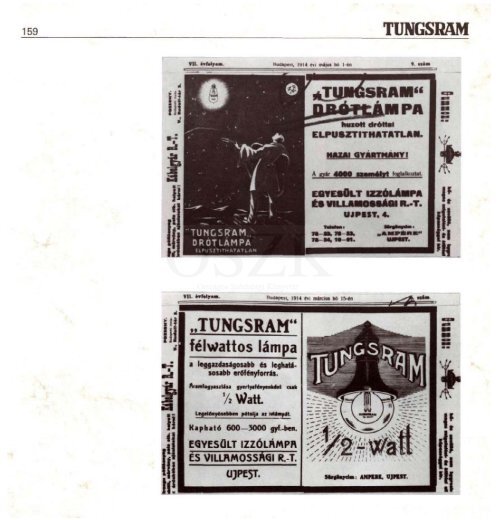 THE HISTORY OF TUNGSRAM 1896-1945 - MEK