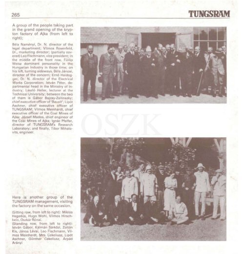 THE HISTORY OF TUNGSRAM 1896-1945 - MEK