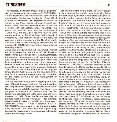 THE HISTORY OF TUNGSRAM 1896-1945 - MEK