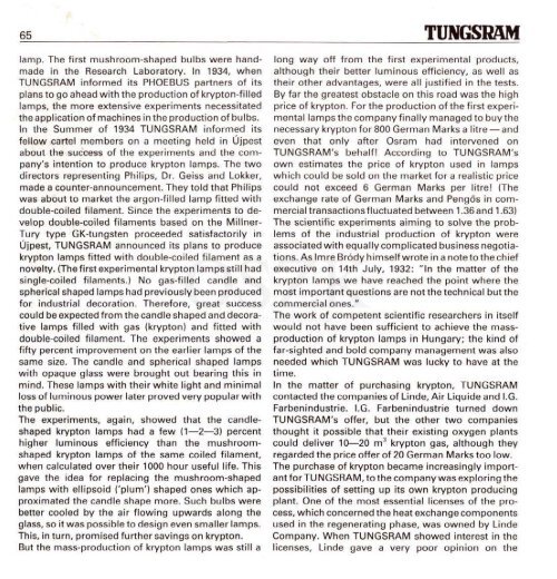 THE HISTORY OF TUNGSRAM 1896-1945 - MEK