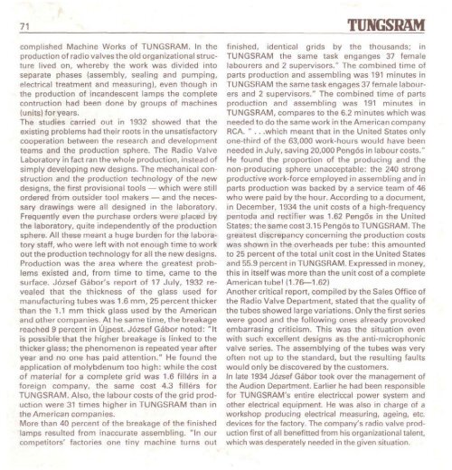 THE HISTORY OF TUNGSRAM 1896-1945 - MEK