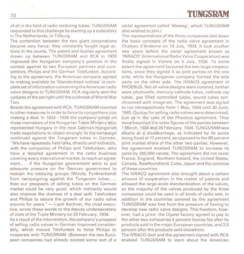 THE HISTORY OF TUNGSRAM 1896-1945 - MEK