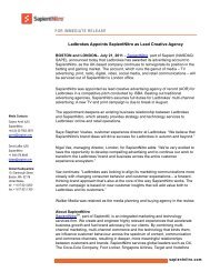 sapientnitro.com FOR IMMEDIATE RELEASE Ladbrokes Appoints ...