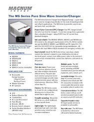 The MS Series Pure Sine Wave Inverter/Charger - Matrix Energy