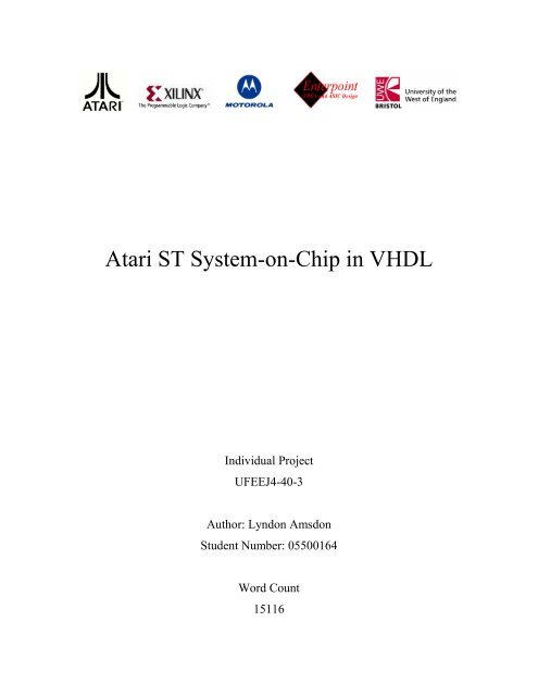 Atari ST System-on-Chip in VHDL (Author: Lyndon Amsdon) [undated]