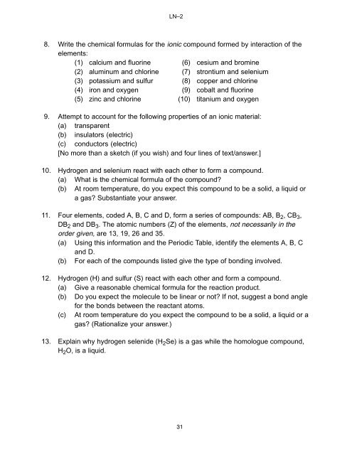 3.091 â Introduction to Solid State Chemistry Lecture Notes No. 2 ...