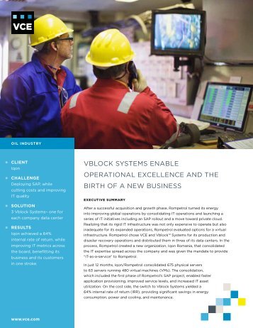 Iqon/Rompetrol Case Study - VCE