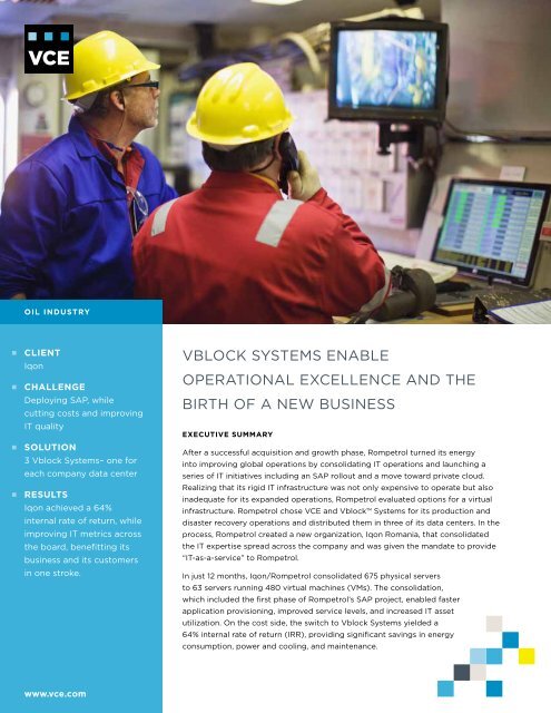 Iqon/Rompetrol Case Study - VCE