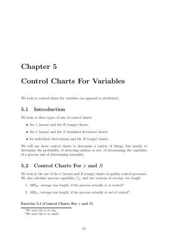 Chapter 5 Control Charts For Variables