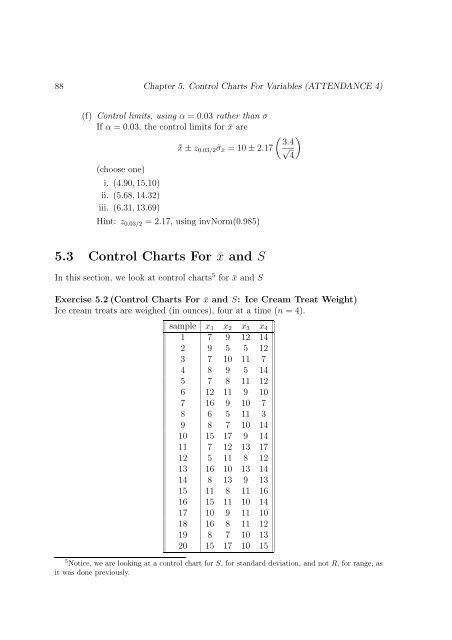 Chapter 5 Control Charts For Variables