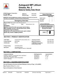 Autoguard MP Lithium Grease, No. 2 Material Safety Data Sheet