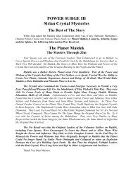 Sirian Crystal Mysteries - Inner Awareness Management