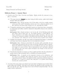 Midterm Exam 1: Answer Sheet