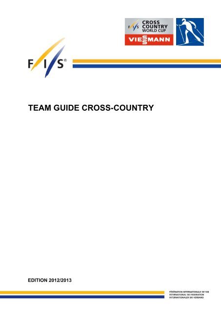 Team Guide Cross-Country 2012-2013 (status: 30.10 - Fis