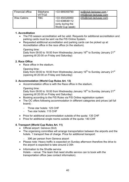 Team Guide Cross-Country 2012-2013 (status: 30.10 - Fis