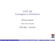 STAT 830 Convergence in Distribution - People.stat.sfu.ca - Simon ...